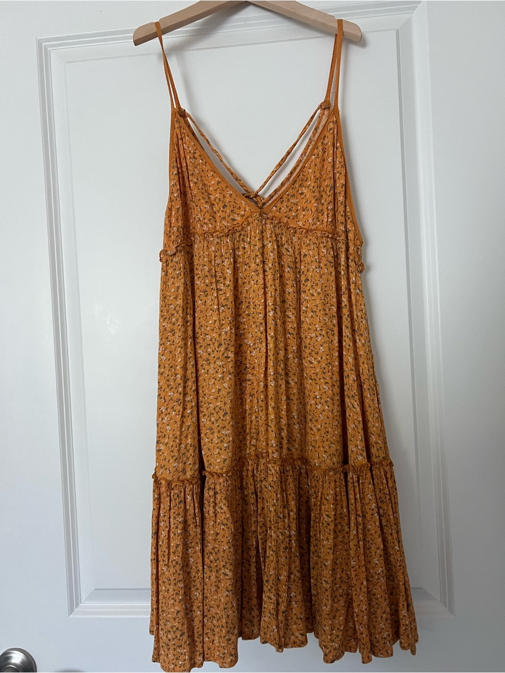 wild fable Mustard Floral Strapless Sundress